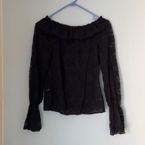Black express lace top